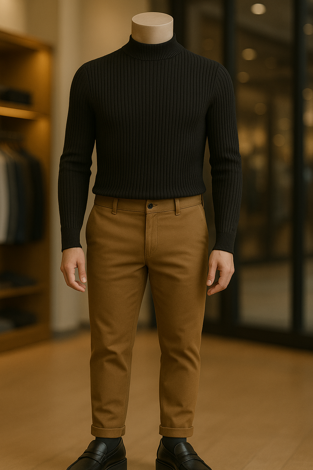 SUETER GOLA ALTA PRETO