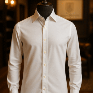 CAMISA SOCIAL MANGA LONGA FIBRA DE BAMBU BRANCA