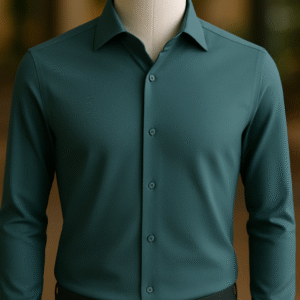 CAMISA SOCIAL MANGA LONGA FIBRA DE BAMBU VERDE