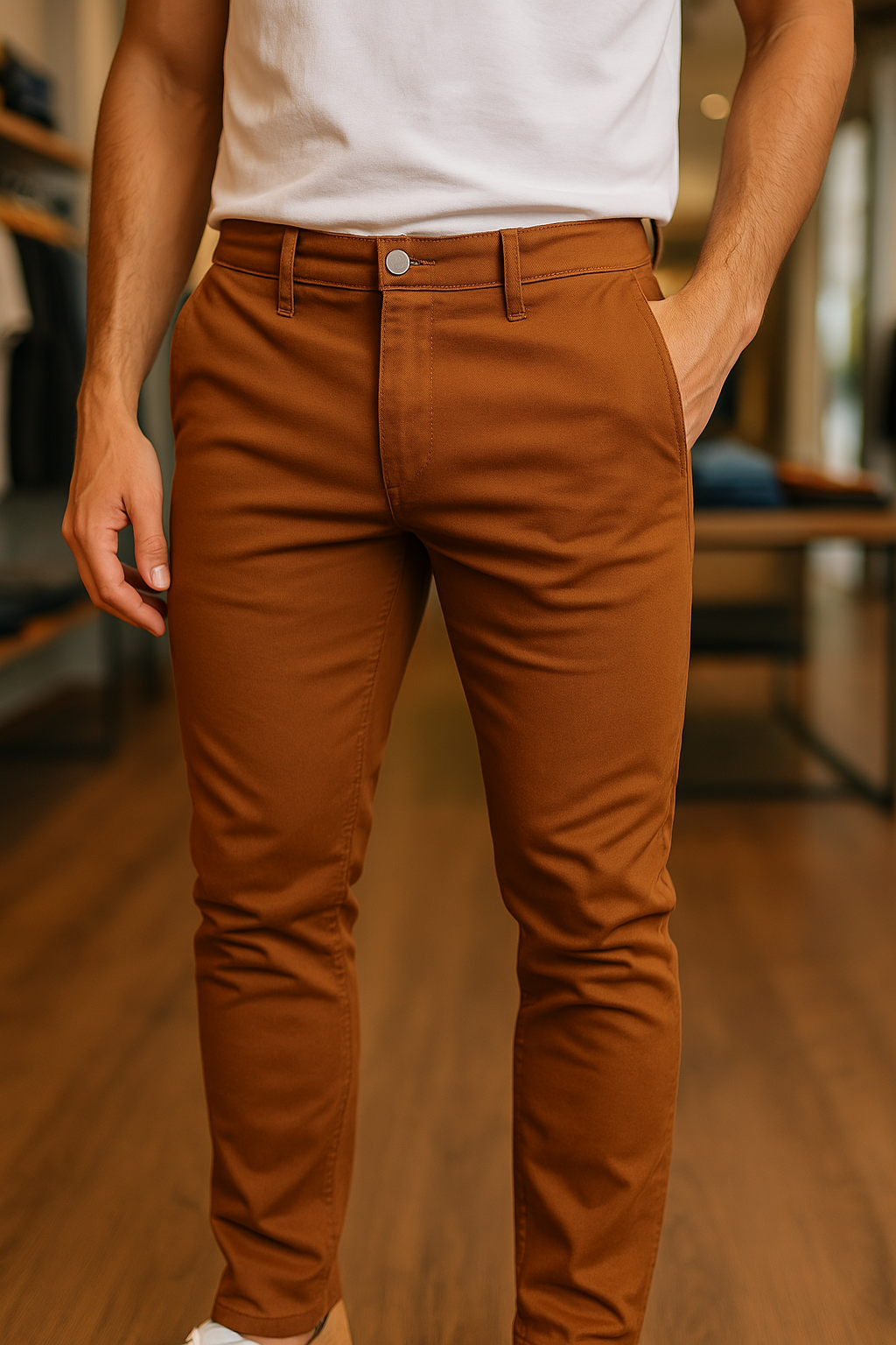 CALÇA DE ALFAITARIA ZUNE CARAMELO