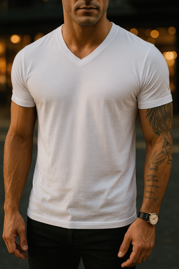 T-SHIRT GOLA V - Imagem 2