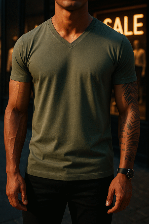 T-SHIRT GOLA V - Imagem 4